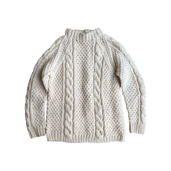 Vintage Children's Wool Fisherman Cabled Sweater - Picture 1 of 7